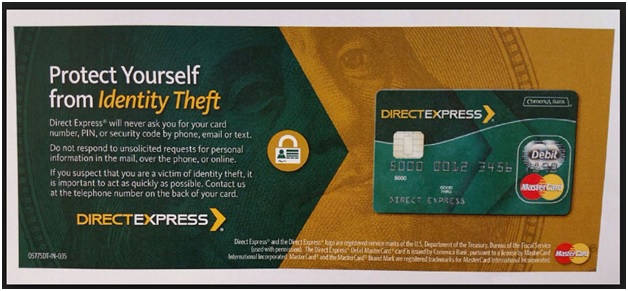 direct express change address card debit account security mailing social number alteration